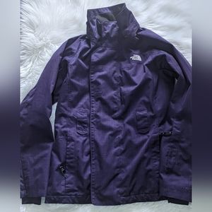 The North Face HyVent Puffer Lined Jacket Womens Size M Purple Magnetic & Zipper